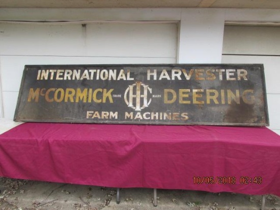 International Harvester McCormick Farm Machine Sign