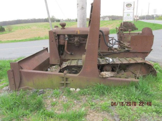 AC Model M crawler tractor with blade