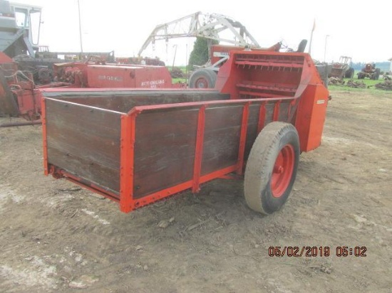 Rebuilt/restored AC front discharge manure spreader,