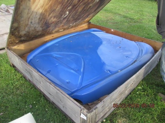 Cab roof in a crate for New Holland T-8 tractors;