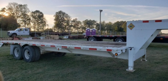 1993 flatbed gooseneck, HD 24' 10K tandem axles with dual's 3" springs, 4" brakes,