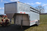 2011 18' Eby gooseneck Aluminum stock trailer