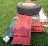 pallet of used metal roofing/siding