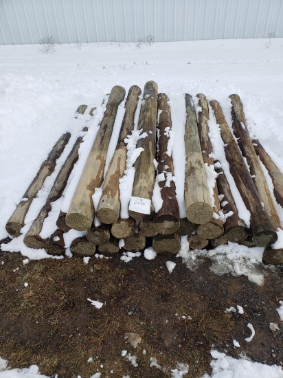 Unused 6" X 7 foot wooden Fence posts