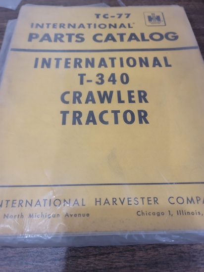 Ih T340 crawler tractor parts catalog