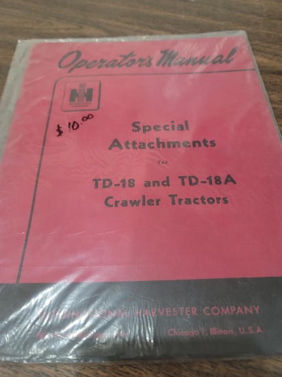 TD18 and TD19A crawler operator's manual