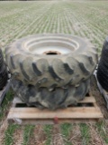 Pair of Goodyear 12.4-24 tires/rims