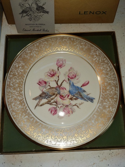 1972 Lenox Boehm Mountain Bluebird plate