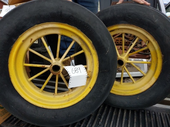 Pair of 16" spoke wheels