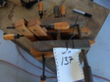 Lot of 4 wood clamps