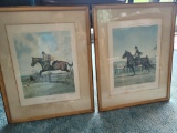 2 framed pics of horses. By Wesley Dennis