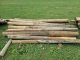 treated wooden fence posts lightly used  30x$