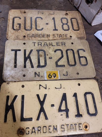 3 NJ License plates