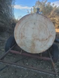 Fuel tank on cart.