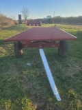 Flat wagon, all steel with mesh floor