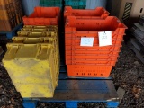 Skid of plastic crates