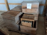 Skid of 18 wooden crates