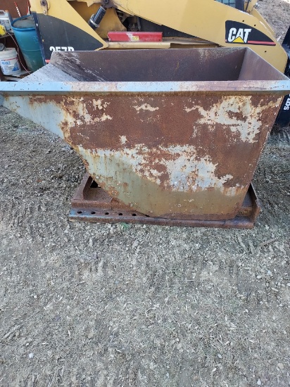 Steel dump scrap hopper