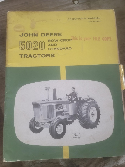 JD parts and operator's manual