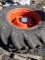 Pair 6 bolt rims  by Kubota w new tires