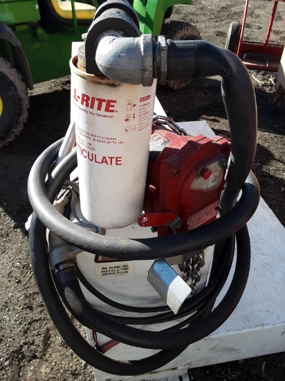 L shape truck fuel tank  and 15 GPM pump