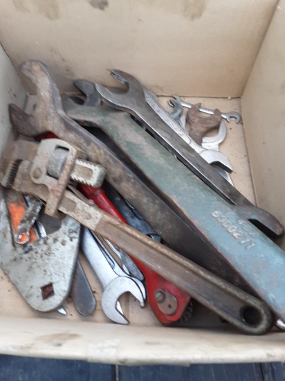 box of various wrenches