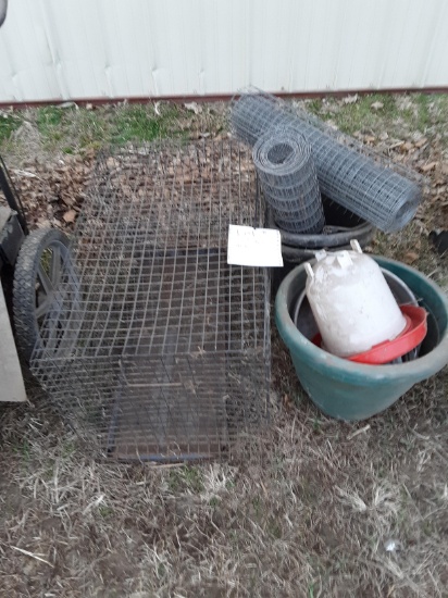 Cage feeders, wire & miscellaneous
