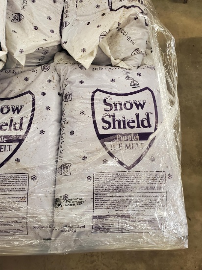 Skid of Snow shield purple ice melt. 18 bags