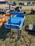 Blue handmade wagon