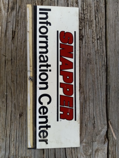 Snapper information center sign