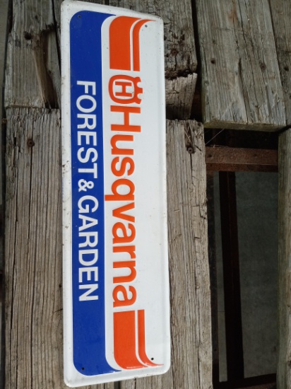 Metal Husqvarna Forest & Garden sign