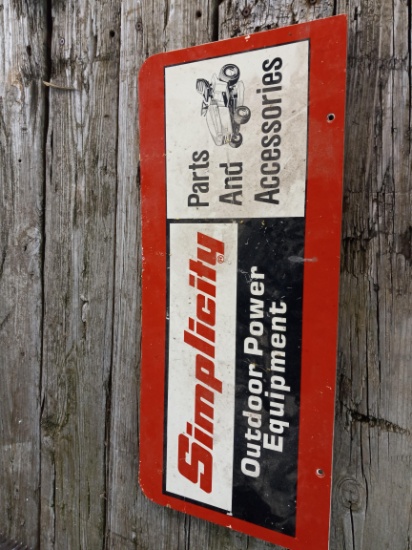 Composit Simplicity parts and accessories sign