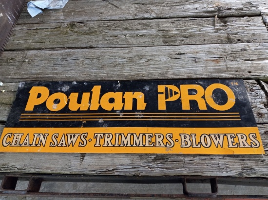 Plastic Poulin Pro sign