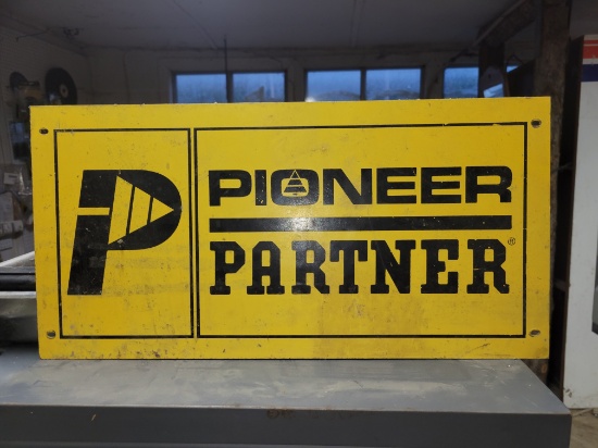 Pioneer partner sign 10in by 20in