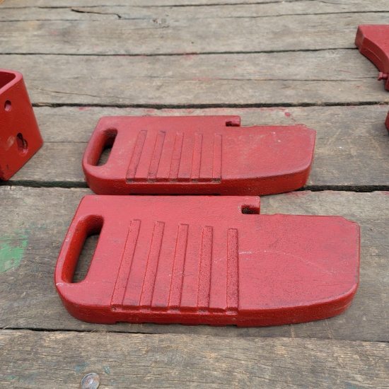 Pair of Massey Ferguson suitcase weights