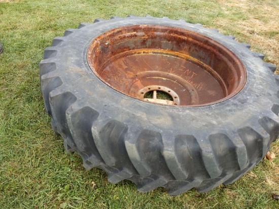 18-4x46 10 bolt dual rim & tire