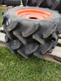 2 Kubota B series R1 tires & rims assy-Bridgestone