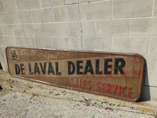 De Laval Dealer tin sign. 96"x25"