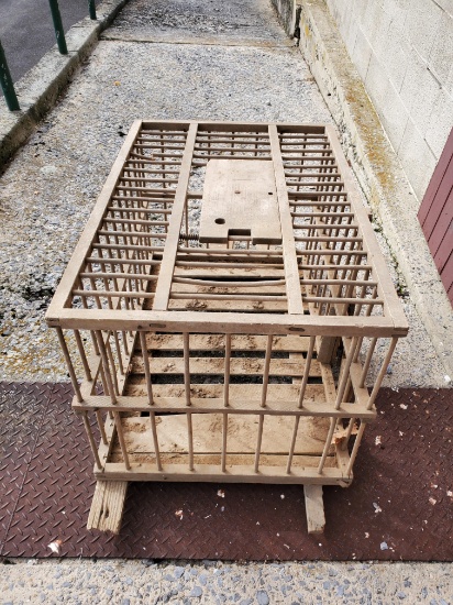 Wooden chicken crate