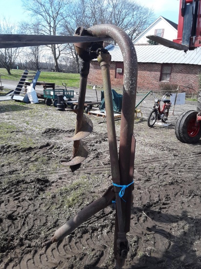 3 Point post hole digger. Works