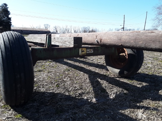 JD running gear made into a header cart