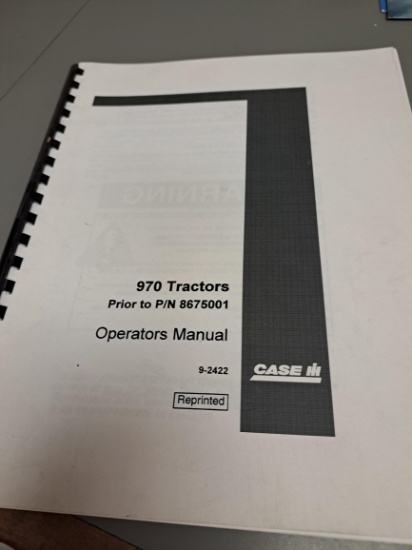Case IH  970 op manual