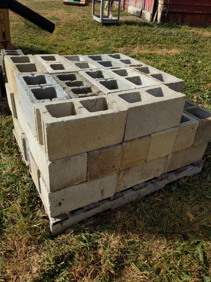 Pallet of cement blocks