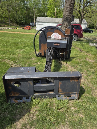 Boom mower for skid steer.