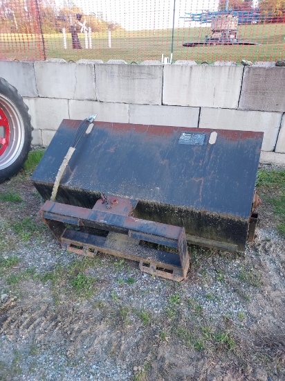 Quick attach power broom for skid loader