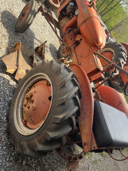 Allis Chalmers B w/ belly mower