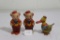 Chein wind up toys - (2) pigs and a duck