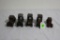 (5) cast iron toy cars
