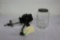 Crystal No. 3 coffee mill with wall bracket, cup hold, and replacement receiving cup