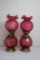 (2) Pink Fenton lamps